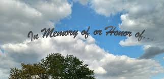 in memory or in honor of